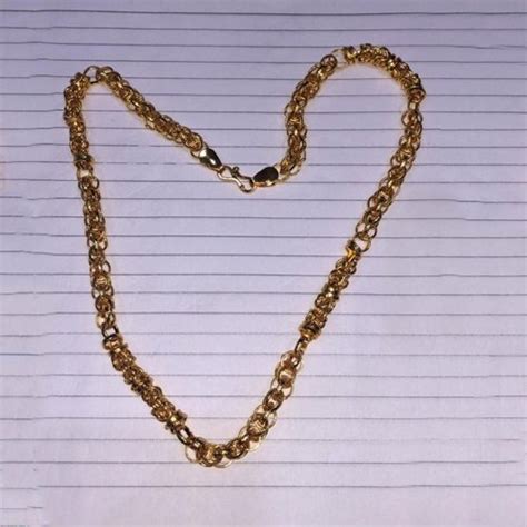 Brass Mens Hollow Gold Plated Chain Size 21 22 Inches At Rs 100