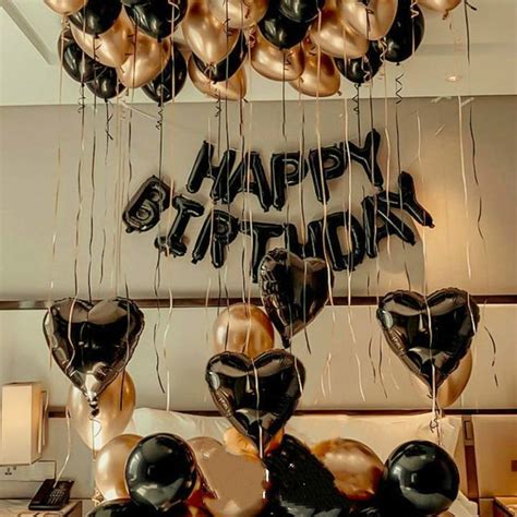 Black and Gold Birthday Balloon Kit Black Birthday Decor 16th 18th 21st ...