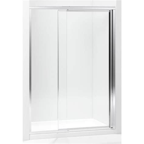 Sterling Vista Pivot Ii 42 In To 48 In W Framed Silver Pivot Shower