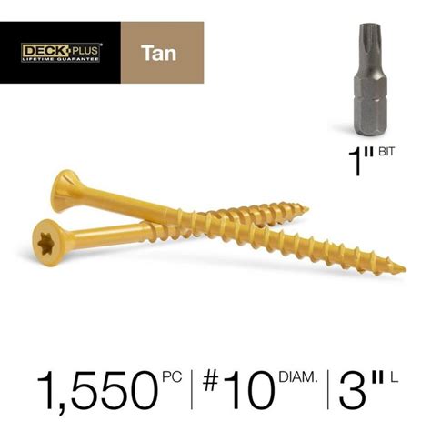 Deck Plus #10 x 3-in Ceramic Deck Screws (25-lb) in the Deck Screws ...