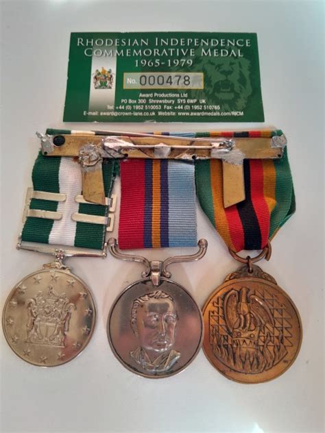 Rhodesia Rhodesian Independence Full Size Commemorative Medal Set For