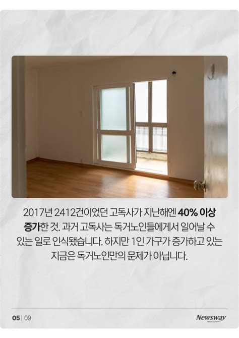 1인 가구 시대의 그림자 고독사···5060·남성이 위험하다 뉴스웨이