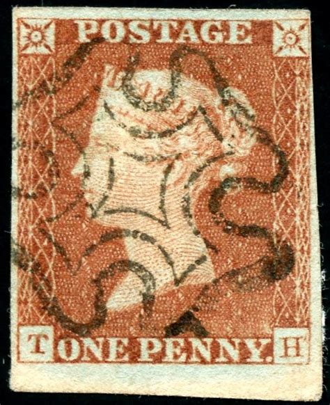 John Kinnard Stamps Sg Bs D Red Plate Maltese Cross Cancel