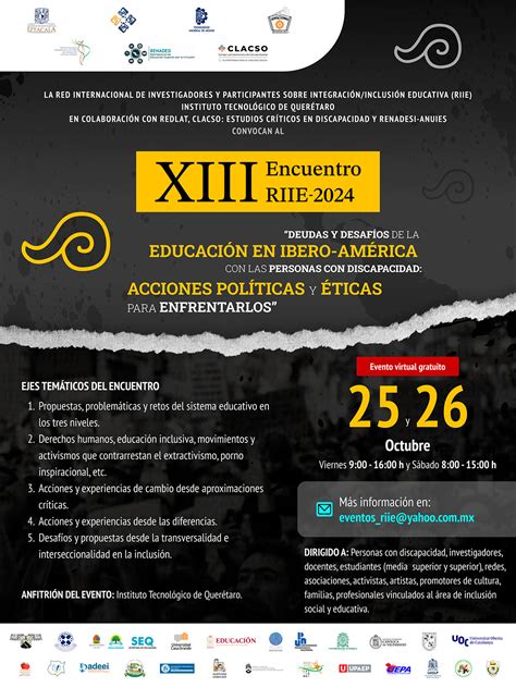 Cartel Del Xiii Encuentro Riie 2024 Red Internacional De