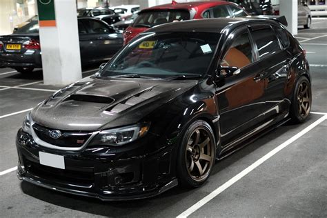 Subaru Wrx Sti Gr Black Rays Volk Te Saga Wheel Front