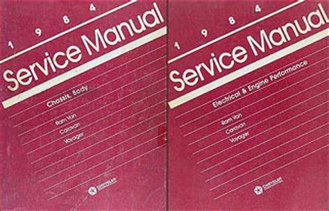 Caravan And Voyager Van Repair Manual Original Volume Set