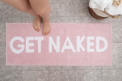 Amazon BBSET Cute Pink Bathroom Rugs Decor Funny Get Naked Bath