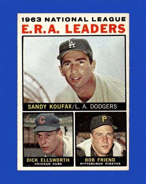 1964 Topps Set Break 1 1963 NL ERA Leaders EX EXMINT GMCARDS EBay