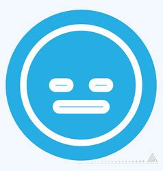 straight face emoticon vector images