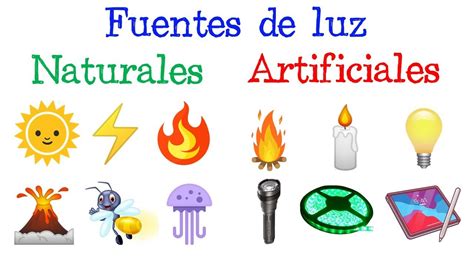 🌞fuentes De Luz Naturales Y Artificiales💡 Ejemplos Fácil Y Rápido