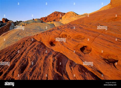 Valley Of Fire State Park Colorful Aztec Sandstone Northeast Of Las Vegas Nevada Usa Stock