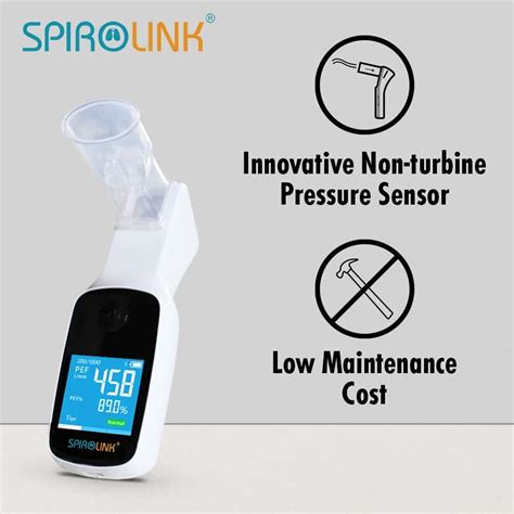 CMI Health SpiroLink Medidor De Flujo De Pico Inteligente Prueba De