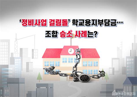 ‘정비사업 걸림돌 학교용지부담금 조합 승소 사례는