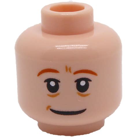 LEGO Light Flesh Arthur Weasley Minifigure Head Recessed Solid Stud