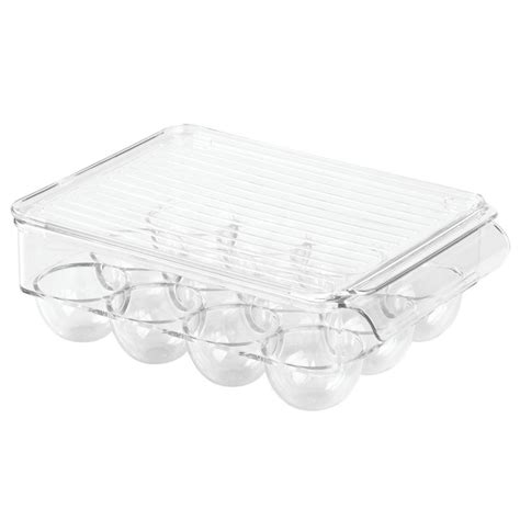 Interdesign Fridge Binz 12 Egg Holder In Clear 73030 The Home Depot