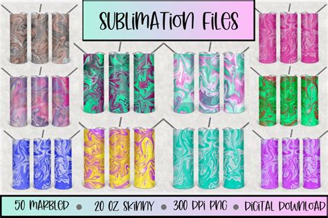 Oz Straight Skinny Marbled Tumbler Sublimation Files