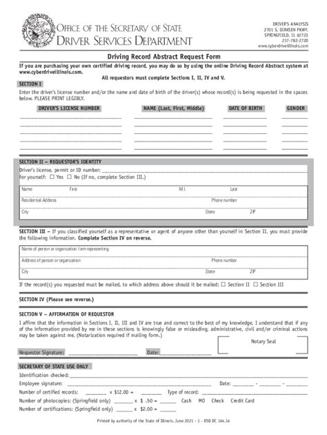 Driving Record Illinois Fill Out And Sign Online Dochub