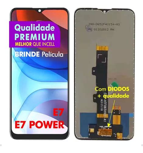 Tela Frontal Touch Display Para Moto E7 E7 Power Xt2097 Frete grátis