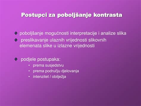 PPT Postupci za poboljšanje kontrasta sivih slika PowerPoint