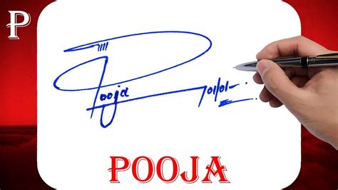 Pooja Name Signature Style P Signature Style Signature Style Of My