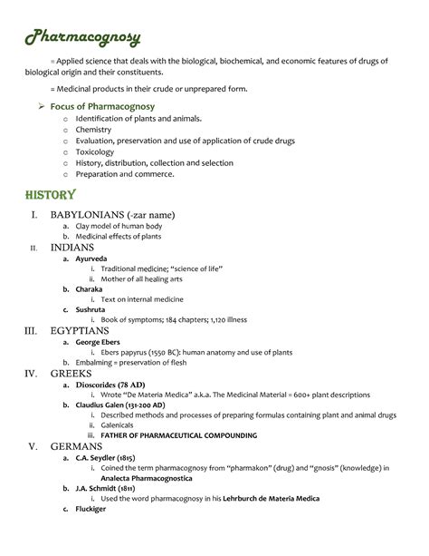 SOLUTION Pharmacognosy History Introduction Review Exam Pharmacy