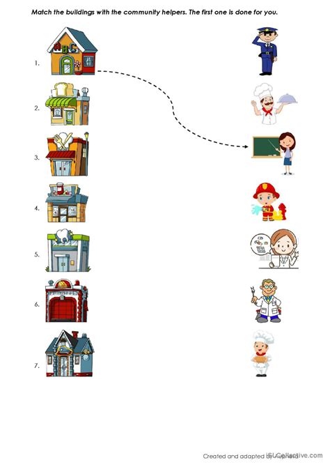 Community Helpers English Esl Worksheets Pdf And Doc