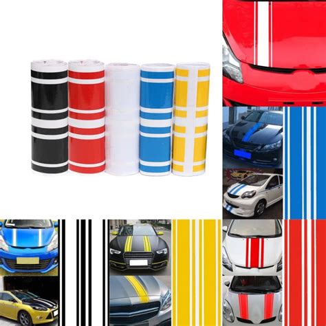 180*8CM Car Stickers Adhensive And Durable For Vehicle Hoods Classical ...