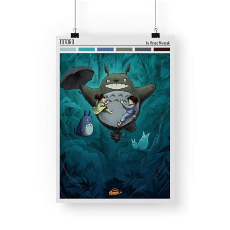 Totoro Poster, My Neighbour Totoro Poster, Studio Ghibli Print, Studio ...