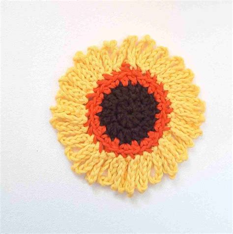 Sunflower Appliqu Crochet Pattern Pdf Start Crochet