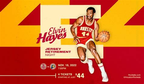 The Playoffs Rockets irão aposentar camisa 44 de Elvin Hayes The