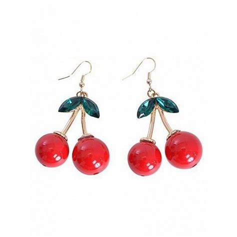 Choies Cherry Earring | Piercing stud earrings, Red earrings, Cherry earrings