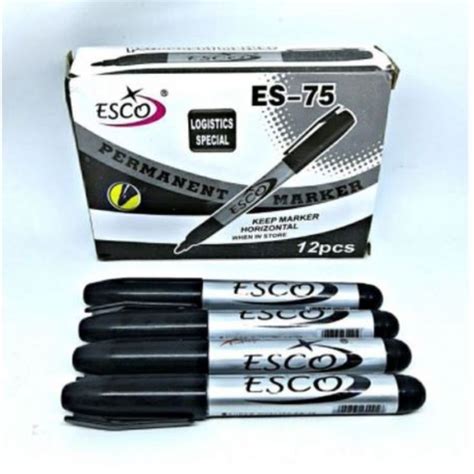 Jual ESCO Spidol Permanent Marker Isi 12pcs Shopee Indonesia