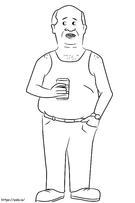 Bill Dauterive From King Of The Hill coloring page