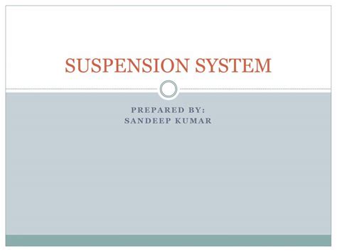 Suspension System Powerpoint Slides Learnpick India