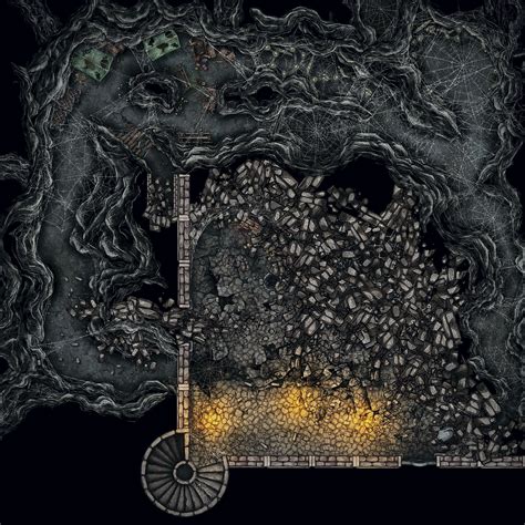 30 X 30 • Spider S Den Underneath Ruins Inkarnate Create Fantasy Maps Online