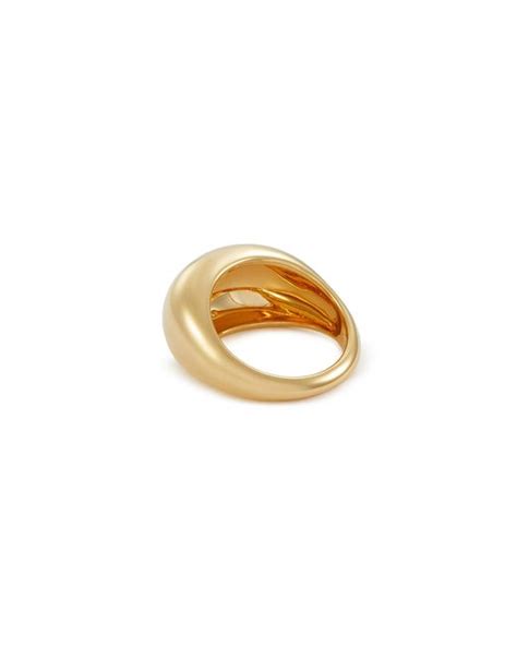 Missoma Chubby 18k Gold Plated Brass Dome Ring In Metallic Lyst