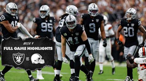 Raiders 2024 Week 4 Highlights vs. Browns | Full game highlights from ...