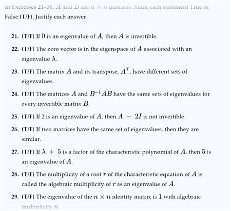 Solved In Exercises A And B Are Nn Matrices Mark Chegg