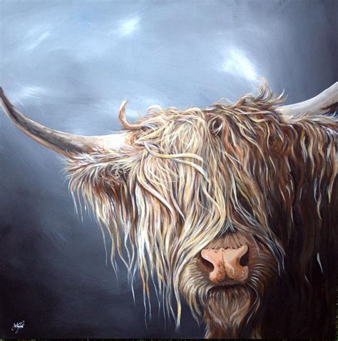 Highland Cattle Painting at PaintingValley.com | Explore collection of ...