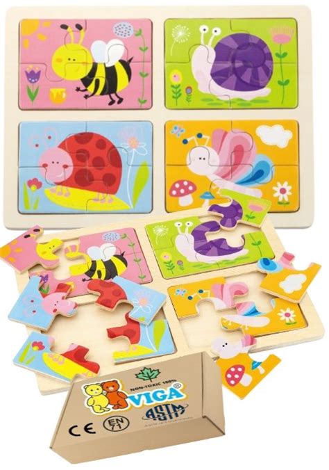 Drewniane Puzzle Dla Niemowl T Zabawki Rozwojowe Edukacyjne Montessori