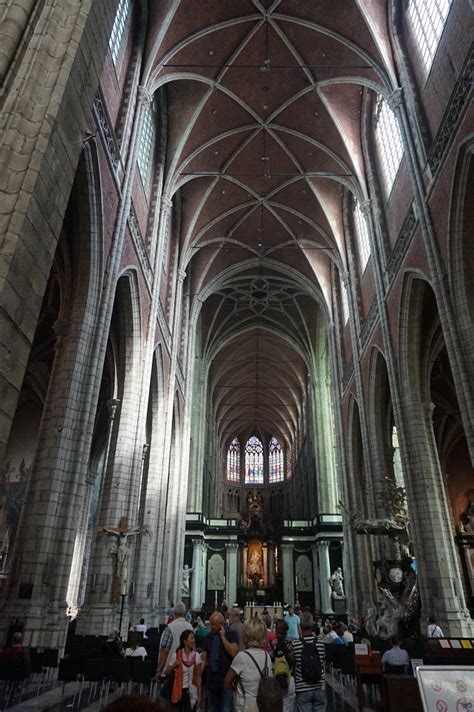 Cathédrale Saint Bavon Gand Vue intérieure de la Nef Flickr