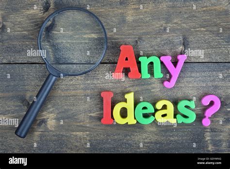 ideas question  wooden table stock photo alamy