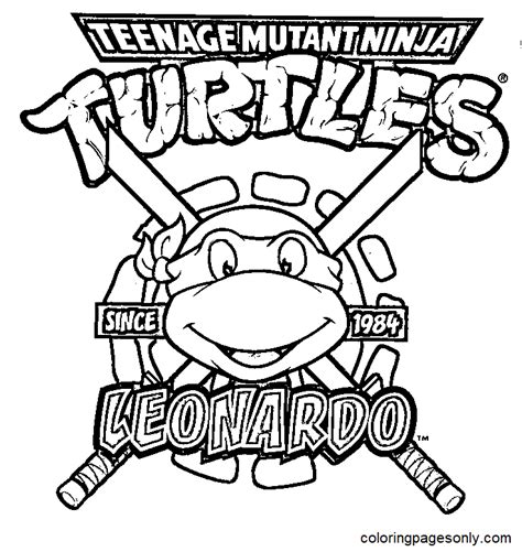 Ninja Turtles Names Coloring Pages