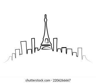 2,843 Paris Skyline Line Drawing Images, Stock Photos, 3D objects, & Vectors | Shutterstock