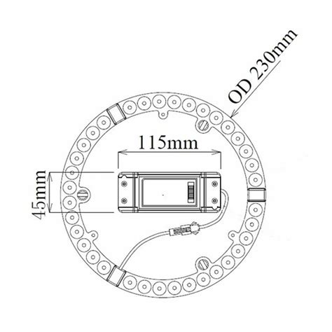 18w Led Tri Colour Conversion Kit For Fluorescent Oyster Lights Discount Lighting And Fans