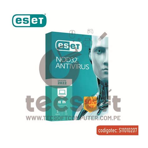 ESET NOD32 ANTIVIRUS 2022 LICENCIA ANUAL 1 PC