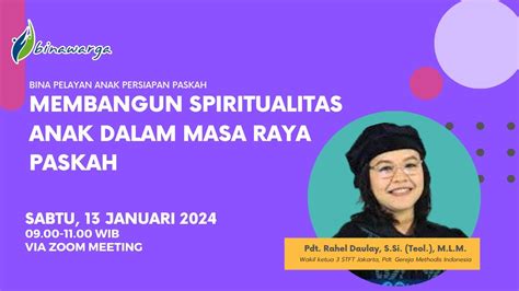 Bina Pelayan Anak Persiapan Paskah Membangun Spiritualitas Anak Dalam