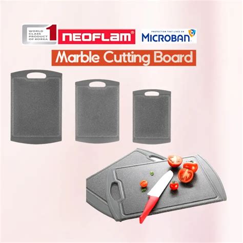 [neoflam] Antibacterial Marble Cutting Board Microban 3 Sizes Th