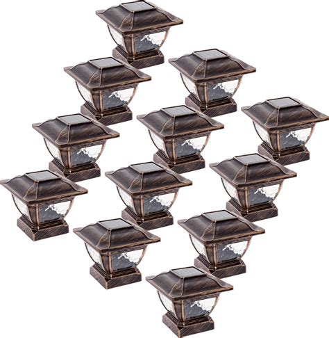 Paradise GL28998BZ Solar Cast Aluminum LED Post Cap Light for 4x4 Wood ...