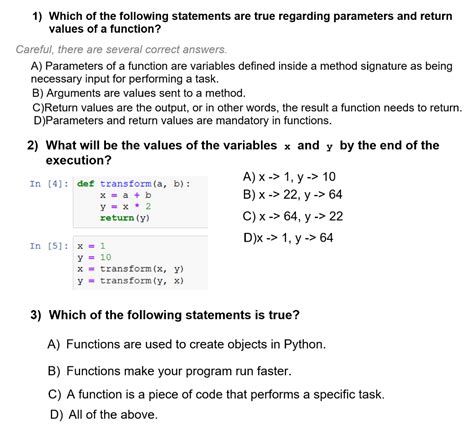 Solved 1 Which Of The Following Statements Are True Chegg